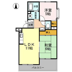 2LDK 間取り図