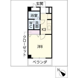 1K 間取り図