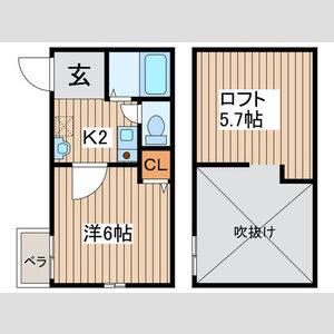 1K 間取り図