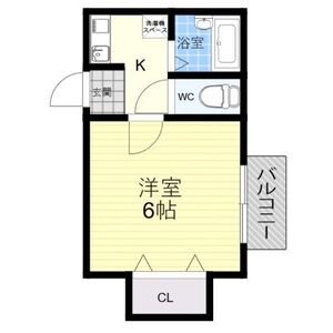 1K 間取り図