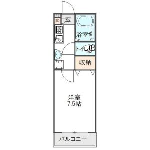 1K 間取り図