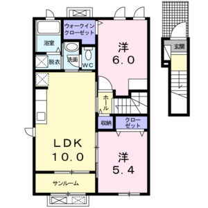 2LDK 間取り図