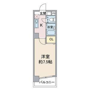 1K 間取り図