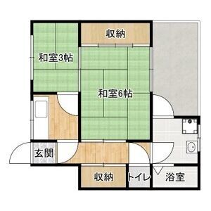 2DK 間取り図