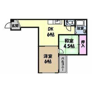 2DK 間取り図