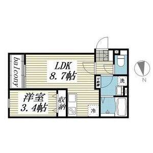 1LDK 間取り図