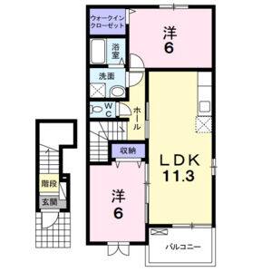 2LDK 間取り図