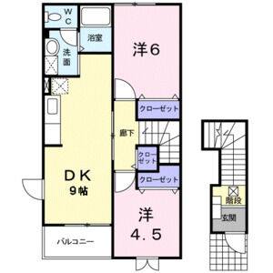 2DK 間取り図