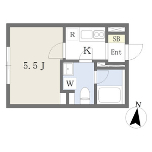1K 間取り図
