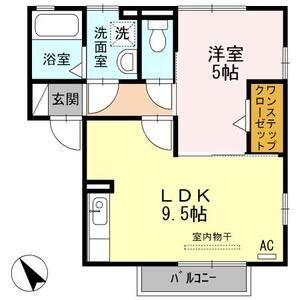 1LDK 間取り図