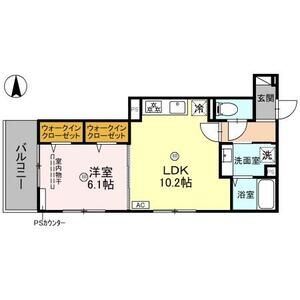 1LDK 間取り図