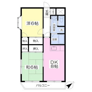 2DK 間取り図
