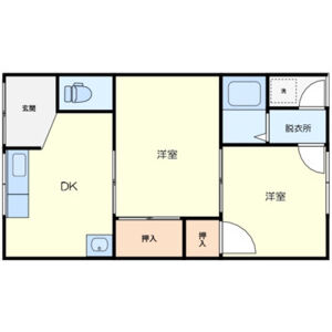 1LDK 間取り図
