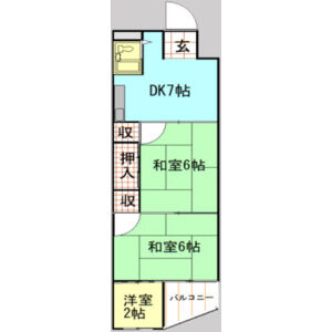 2DK 間取り図