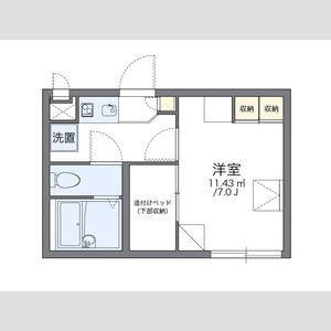 1K 間取り図