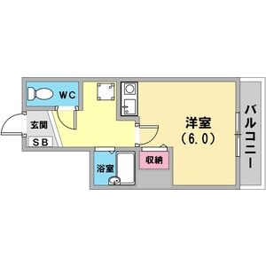 1K 間取り図
