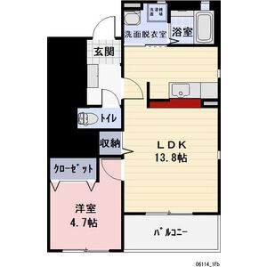 1LDK 間取り図