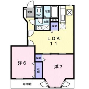 2LDK 間取り図