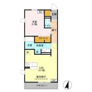 1LDK 間取り図