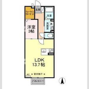 1LDK 間取り図