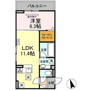 1LDK 間取り図