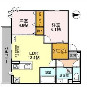 2LDK 間取り図