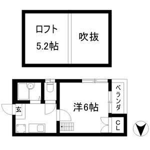 1K 間取り図