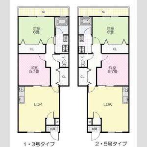 2LDK 間取り図