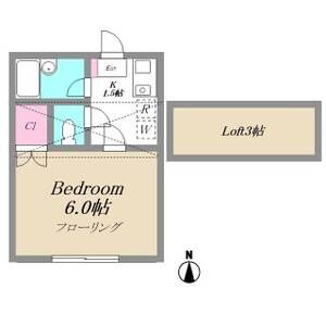 1K 間取り図