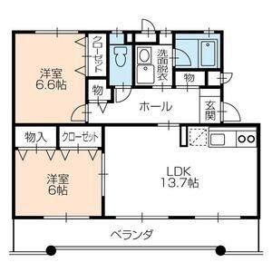 2LDK 間取り図