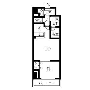 1LDK 間取り図