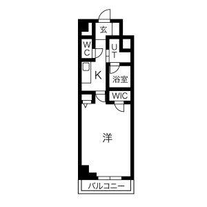 1K 間取り図