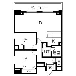 2LDK 間取り図