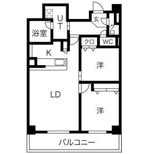 2LDK 間取り図