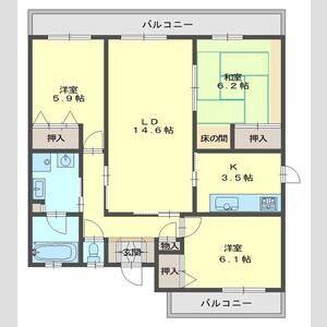3LDK 間取り図