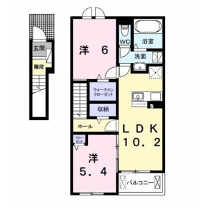 2LDK 間取り図