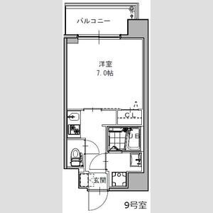 1K 間取り図
