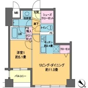 1LDK 間取り図