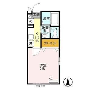 1K 間取り図