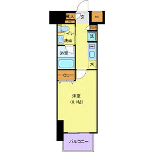 1K 間取り図