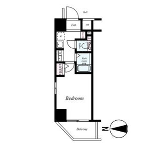 1K 間取り図