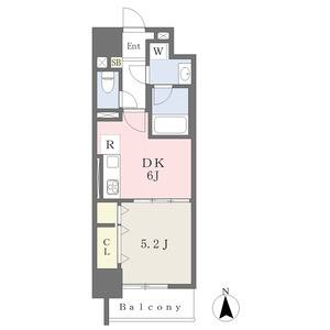 1DK 間取り図