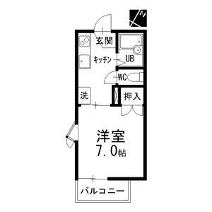 1K 間取り図