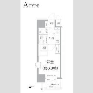 1K 間取り図