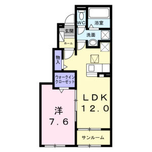 1LDK 間取り図