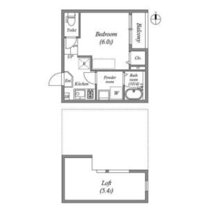 ワンルーム 間取り図