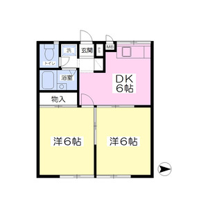 2DK 間取り図
