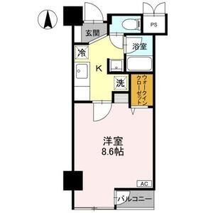1K 間取り図