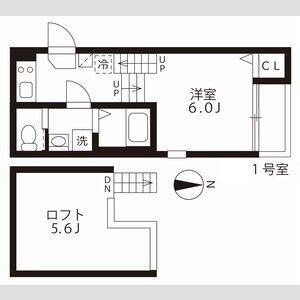 1K 間取り図