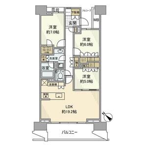 3LDK 間取り図
